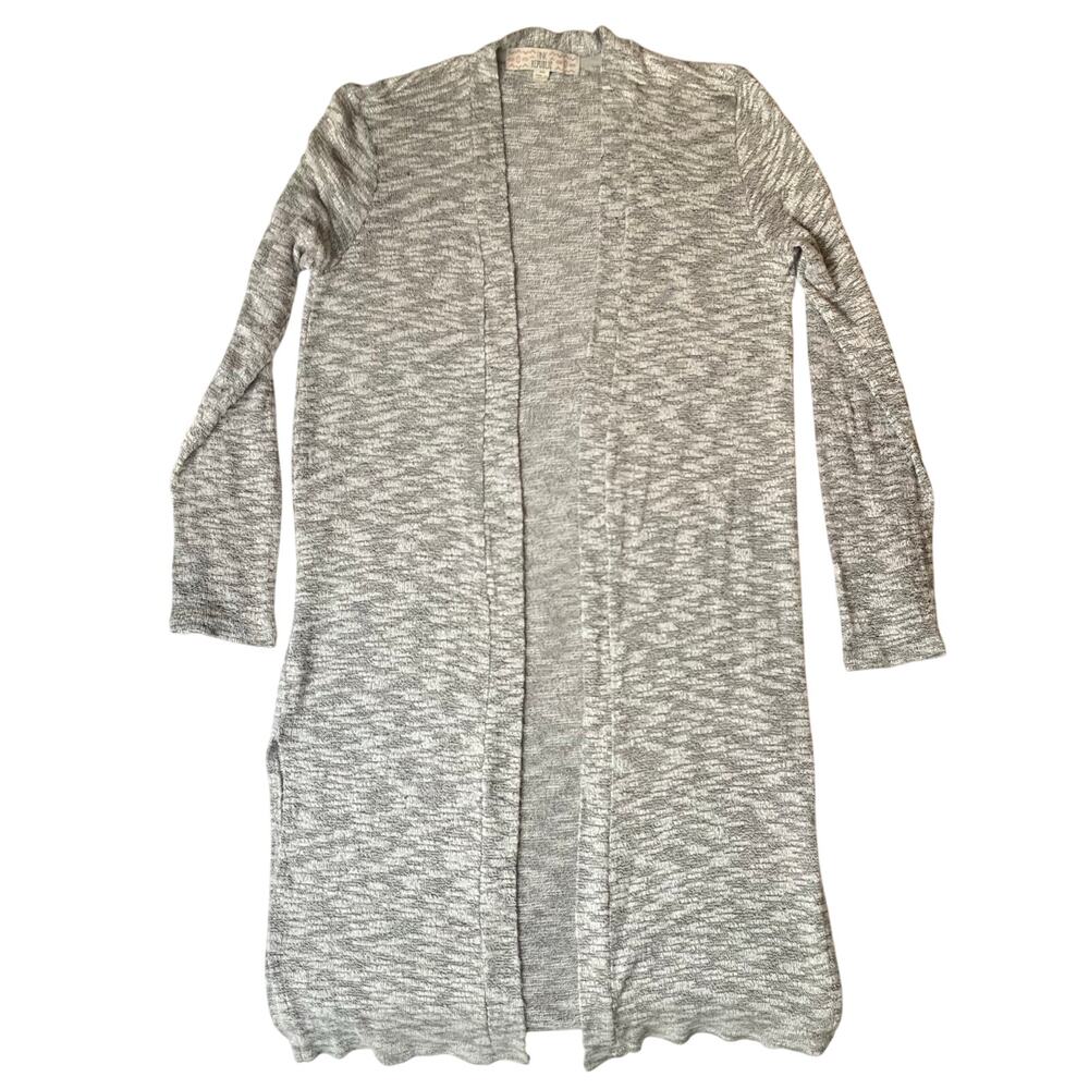 Pink Republic Women Cardigan size XS Gray Open Front Knit Side Split Jacket